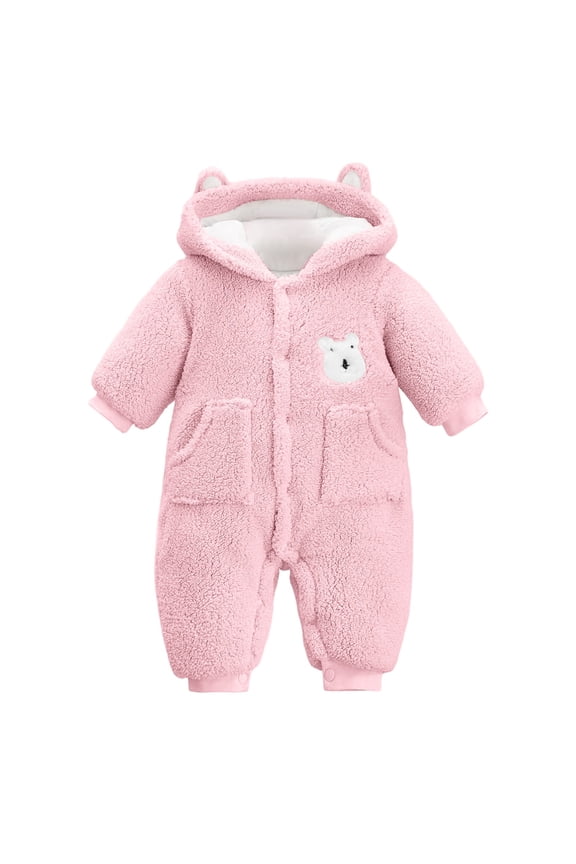 Girls Down Coat Winter Warm Hooded Jacket Outerwear For Baby Toddler 0-24 Months,0-3 Months,Z10-Pink