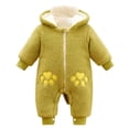 thumbnail image 1 of LRen Girls Down Coat Winter Warm Hooded Jacket Outerwear For Baby Toddler 0-24 Months,0-3 Months,Z15-Green, 1 of 6