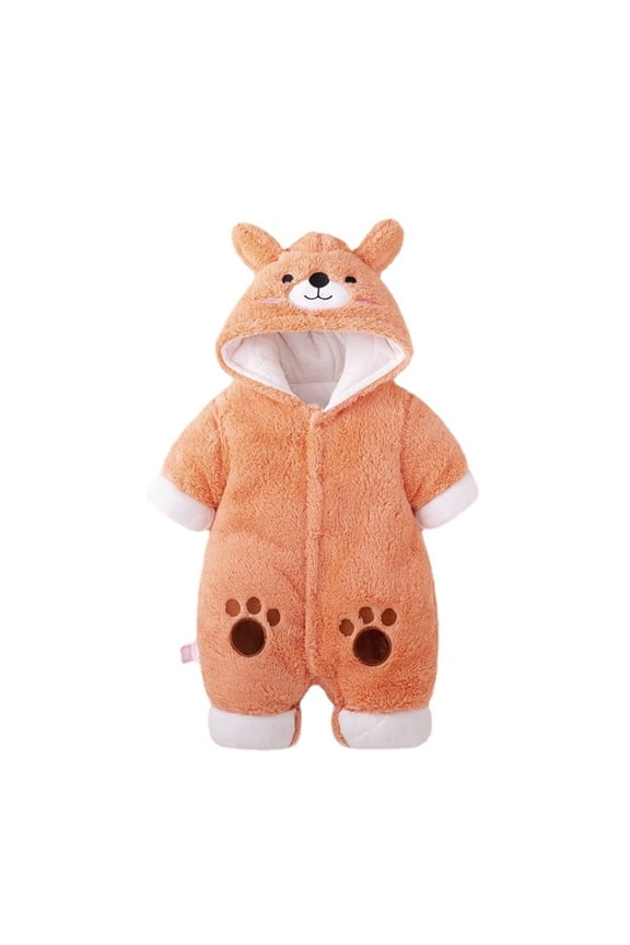 Girls Down Coat Winter Warm Hooded Jacket Outerwear For Baby Toddler 0-24 Months,3-6 Months,Z4-Orange