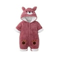 thumbnail image 1 of LRen Girls Down Coat Winter Warm Hooded Jacket Outerwear For Baby Toddler 0-24 Months,6-12 Months,Z4-Pink, 1 of 4