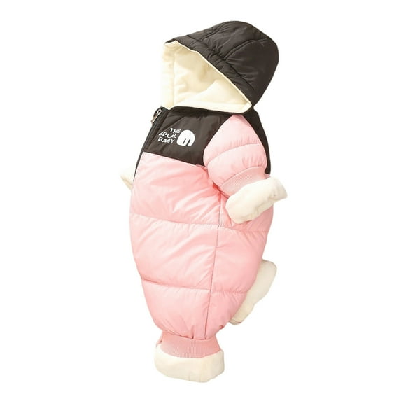 LRen Girls Down Coat Winter Warm Hooded Jacket Outerwear For Baby Toddler 0-24 Months,6-12 Months,Z9-Pink