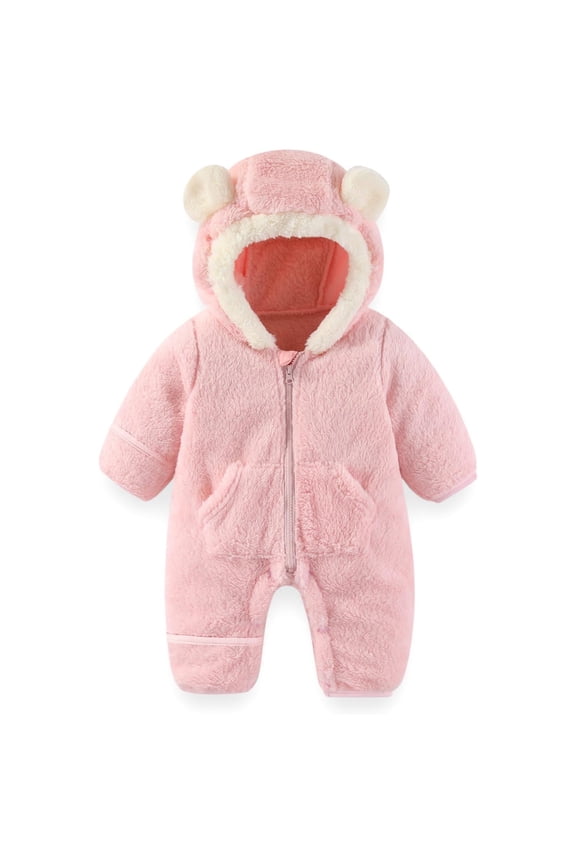 Girls Down Coat Winter Warm Hooded Jacket Outerwear For Baby Toddler 0-24 Months,6-9 Months,Z7-Pink