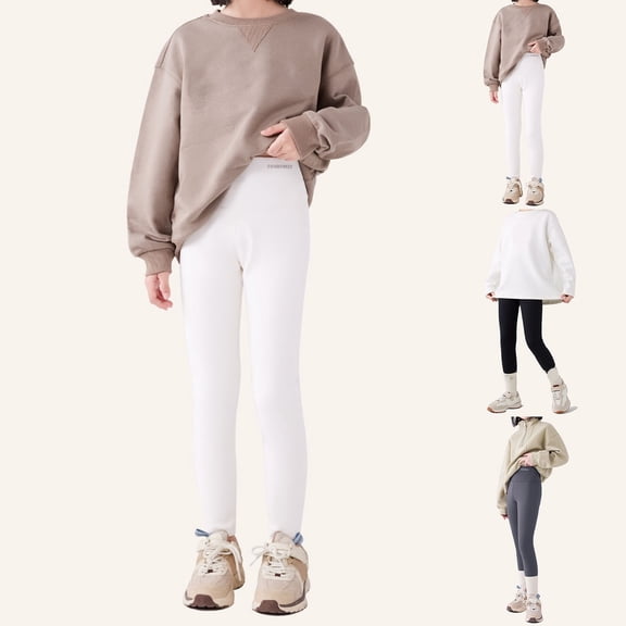 LRen Girls Leggings Size 10-12 High Waisted Yoga Pants Girls Leggings Athletic Sports Running Stretchy Legging Soft Full Length Workout Yoga Pants