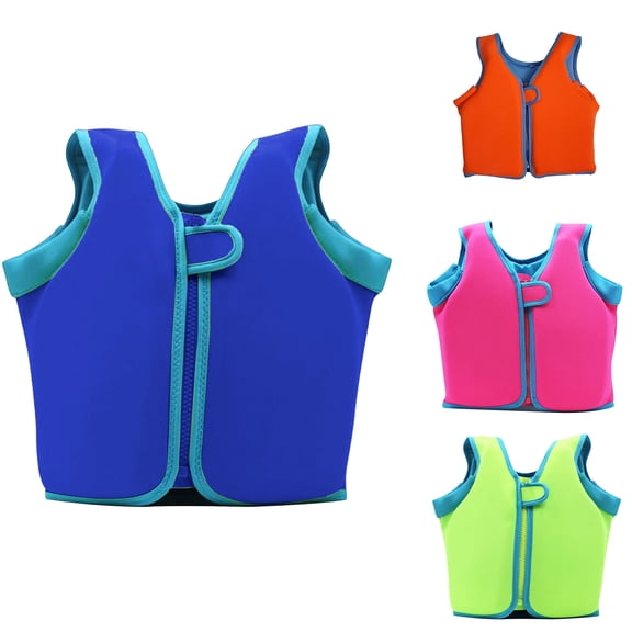 LRen Girls Life Jacket 50-90 Lbs Begin To Swim Cartoon Swim Vest for Boys Boys Swim Jacket with Adjustable Safety Strap for Sports, Kayaking, Canoeing, Boating