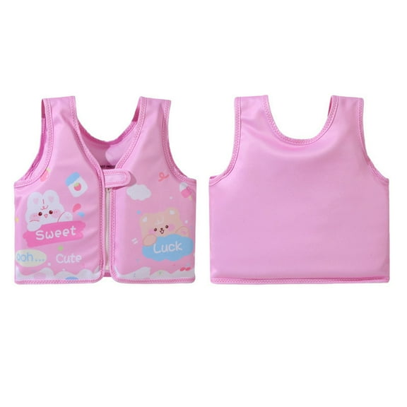 LRen Girls Life Jacket 50-90 Lbs Begin To Swim Cartoon Swim Vest for Kids Boys Swimming Training Jacket with Adjustable Safety Strap for Boating, Swimming, Watersports