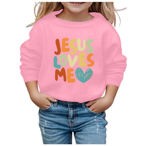 LRen Girls Sweatshirt Kids Girls Oversized Crewneck Graphic Sweatshirt Kids Y2K Fashion Long Sleeve Pullover Fall Winter Gift Top