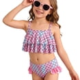 thumbnail image 1 of LRen Girls Swimsuit Size 10 Girls Swimsuit 2pcs Rash Guard Swimwear Quick Dry Bathing Suit for Big Kids Cute Surfing Bathing Suit, 1 of 9
