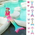 thumbnail image 1 of LRen Girls Swimsuits Size 10-12 Ruffles Cute Swimsuits for Teen Girls Bikini Fish Tail Set Summer Bathing Suit Bikini Set with Fishtail,Pink,6-7 Years, 1 of 6