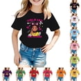 thumbnail image 1 of LRen Girls T Shirts Oversized Short Sleeve Kids Summer Tops Soft Casual Crewneck Basic Tees, 1 of 4