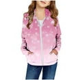 thumbnail image 1 of LRen Girls Zip Up Hoodies Christmas Kids Casual Long Sleeve Sweatshirt Fall Jacket with Pockets,E-Pink,4-5 Years, 1 of 5