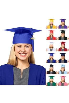 Graduation Cap 2026 with Tassel Unisex Matte High School Cap Adjustable Size