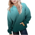 thumbnail image 1 of LRen Halloween Gifts Hoodies for Girls Cute Oversized Gradient Pullover Hooded Sweatshirts Long Sleeve Preppy Trendy Fall Winter Clothes Size 5-16 Years, 1 of 6