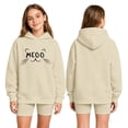 thumbnail image 1 of LRen Hoodies for Girls Cute Graphic Print Oversized Long Sleeve Hooded Sweatshirt Youth Preppy Trendy Pullover Pocketless Kids Fall Winter Clothes 2-14 Years, 1 of 6