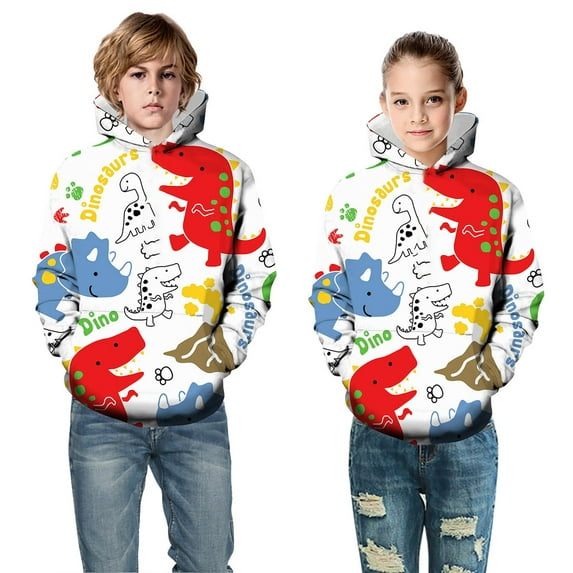 LRen Hoodies for Boys 10-12 Hoodie Boy Teen Christmas Print Tops Sweatshirts Kids Pullover With Pocket,X1-White,10-12 Years