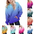 thumbnail image 1 of LRen Hoodies for Girls Cute Oversized Gradient Pullover Hooded Sweatshirts Long Sleeve Preppy Trendy Fall Winter Clothes Size 5-16 Years, 1 of 6