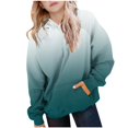 thumbnail image 1 of LRen Hoodies for Girls Cute Oversized Gradient Pullover Hooded Sweatshirts Long Sleeve Preppy Trendy Fall Winter Clothes Size 5-16 Years, 1 of 6