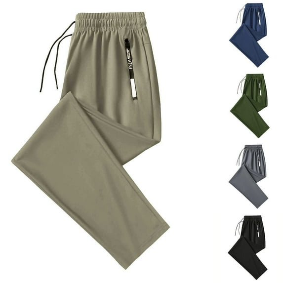 LRen Joggers for Women with Zipper Pockets Lightweight High Waisted Athletic Pants Solid Casual Loose Pants for Travel Lounge Workout Sweatpants