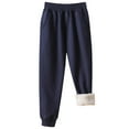 thumbnail image 1 of LRen Kid Sweatpants Size 6 Solid Color Elastic Waist Jogger Pants Fall And Winter Outdoor Sports Pants with Pockets,Z1-Blue, 1 of 5
