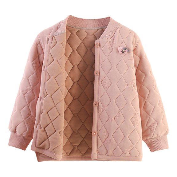 LRen Kids Boy's Winter Coat Puffer Windbreaker Warm Cotton Jacket Parka Down Outdoor Coats,5-6 Years,Z3-Pink