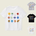thumbnail image 1 of LRen Kids Boys First Day of School Shirt Summer Planet Printed Short Sleeve Top Tees Preppy Back to School Clothes,10-11 Years, 1 of 5