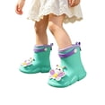 thumbnail image 1 of LRen Kids Cute Butterfly Charm Rain Boots Waterproof Non- Outdoor Rain Shoes for Toddler Boys Girls, Preschool Daily Wear Ages 2-9, 1 of 5