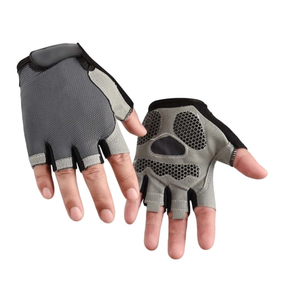 LRen Kids Cycling Gloves, Half-Finger Glove Non- and Breathable Biking Gloves for Riding Cycling Biking Outdoor Sports