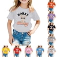thumbnail image 1 of LRen Kids Easter Shirts Girls Cartoon Bunny Short Sleeve T Shirts Comfortable Happy Easter Tee Shirt T Shirts for Boys and Girls, 1 of 5
