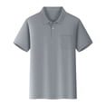 thumbnail image 1 of LRen Kids Polo Shirts Boys Button-Down Placket Short Sleeve Pullover Shirt Sweatshirt Boy Casual Y2k Shirts Boys' Button Down Summer Basic Cute Tops, 1 of 2