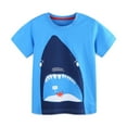 thumbnail image 1 of LRen Kids T Shirts for Boys Size 4-5 Boy Dinosaurs Ptints Crewneck Short Sleeve Tee Kids Summer Blouses Comfortable & Soft Boys' Tops, Tees & Blouses, 1 of 8