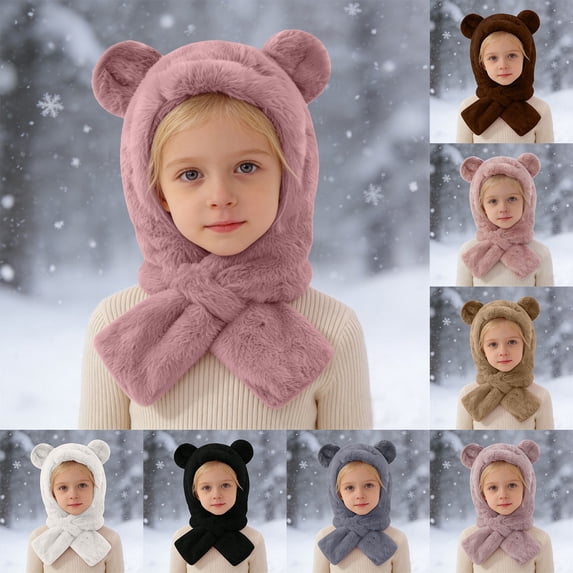 LRen Kids Winter Hats Children's Balaclava Ski Mask Windproof Warm Adjustable with Lining Hat for Boys Girls