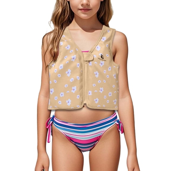 LRen Life Jacket Toddler Begin To Swim Children Float Vest for Kids Girls Swimming Training Jacket with Adjustable Safety Strap for Pool,beach and Boating