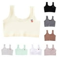 thumbnail image 1 of LRen Little Girl Bras 5-6 Soft Comfortable Training Bra Girls Seamless Wireless Bralette Solid Color with Adjustable Straps Pads Sports Underwear, 1 of 4