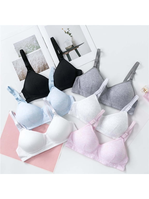 Little Girls Bras 8-10 Lightweight Soft Comfy Training Bra Girls Wireless Breathable Camisole Solid Color Lightly Padding Yoga Crop Tops for
