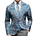 thumbnail image 1 of LRen Men's Sequin Jackets Open Front Blazer Jacket Casual Long Sleeve Sparkly Cardigan Coat with Pocket,XL,A5-OTHER, 1 of 4