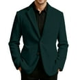 thumbnail image 1 of LRen Mens Corduroy Blazer Jackets Slim Fit Two Button Casual Sports Coat,L,A2-Dark Green, 1 of 5