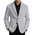 thumbnail image 1 of LRen Mens Corduroy Blazer Jackets Slim Fit Two Button Casual Sports Coat,XL,A2-Light Gray, 1 of 5