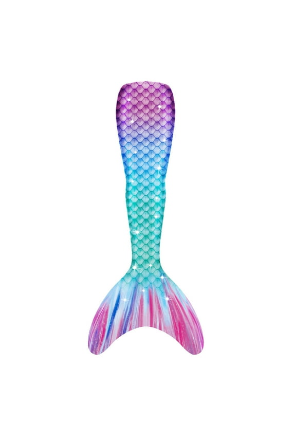 Mermaid Tail Swimsuit for Girls 4-6 3pcs Ruffles Sequin Top Fish Scale Print Girls Swimsuits Cute Bikini Swimwear with Cover Up Skirt 3 Piece Bathing Suit for Little Girls