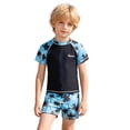 thumbnail image 1 of LRen Rash Guard for Boys Toddler Swimsuit Set Boys Two Piece Bathing Suit Swimwear Quick Dry Rash Guard Bathing Suits with Trunks,4-5 Years, 1 of 8