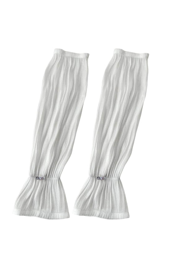 Ruffled Flared Arm Sleeves, Sun Protection Breathable Chiffon Arm Covers for Women, Elegant Driving Sleeves