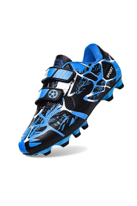 Soccer Cleats Girls Size 1,Boys and Girls Football Shoes Outdoor Comfortable Lightweight Slip-On Training Athletic Sneakers