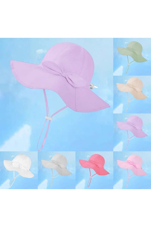 Sun Hat for Girl Tea Party Hats Adjustable Wide Brim Baby Sun Hat for Toddlers Outdoor Summer Beach UPF 50+ Soft Fisherman Bucket Cap Light Green