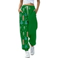 thumbnail image 1 of LRen Sweatpants for Girls 8-10 Bow Drawstring Loose Fit Lightweight Straight Leg Athletic Casual Pants For Play,12-13 Years,Z3-Green, 1 of 5