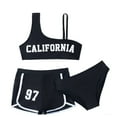 thumbnail image 1 of LRen Swimming Suit for Girls 3 Piece Ruffle Beachwear for Kids Cute Summer Rash Guard Tankini Swimsuits Girl Beach Swimwear Summer Beach Outfit, 1 of 6