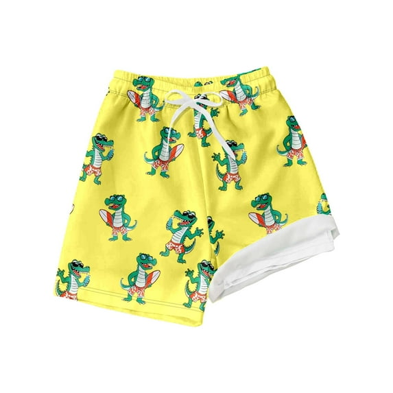 LRen Swimming Trunks for Boys 4t Soild Color Cartoon Printed Short Pants Stretch Beach Bathing Suit Toddler Swimsuit Swimwear Swimwear Swimming Shorts Bathing Suit