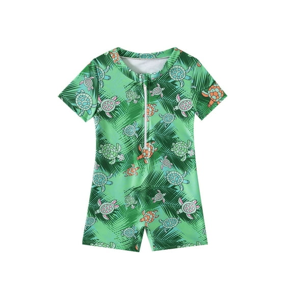 LRen Swimsuit for Boys 8-10 Graphic Print Beach Rash Guard Swim Suit Kids Beach Casual Casual Boys Rash Guard Swimsuit