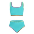 thumbnail image 1 of LRen Swimsuits for Girls Two Piece Ruffle Swimwear for Kids Cute Funny Summer Rash Guard Tail Swimsuit Girls Beach Swimwear Summer Beach Outfit, 1 of 4