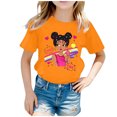 thumbnail image 1 of LRen T Shirts for Girls 6-7 Girl Cute Print Crew Neck Short Sleeve Tops Shirts Clothes Girls' Relaxed Fit Preppy Clothes T Shirt for Boys and Girls, 1 of 5