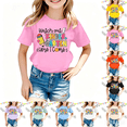 thumbnail image 1 of LRen T-Shirts for Girls 9-10,Back To School Gifts for Students Funny Print Summer Casual School Preppy Short Sleeve Clothes, 1 of 4