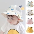 thumbnail image 1 of LRen Tea Party Hat Adjustable Chin Strap Sun Hat for Kids Cute Cartoon Outdoor Beach Bucket Cap Summer Spring Blue, 1 of 5