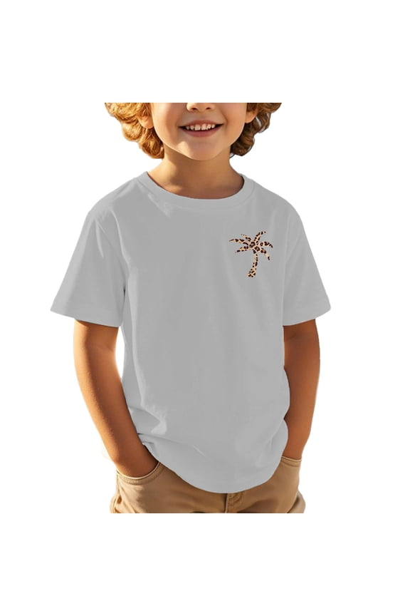Toddler Boy Shirt Boys Dinosaur Round Neck Short Sleeve Graphic T-Shirts Boys' Summer Shirt Cozy Y2k Summer Tees